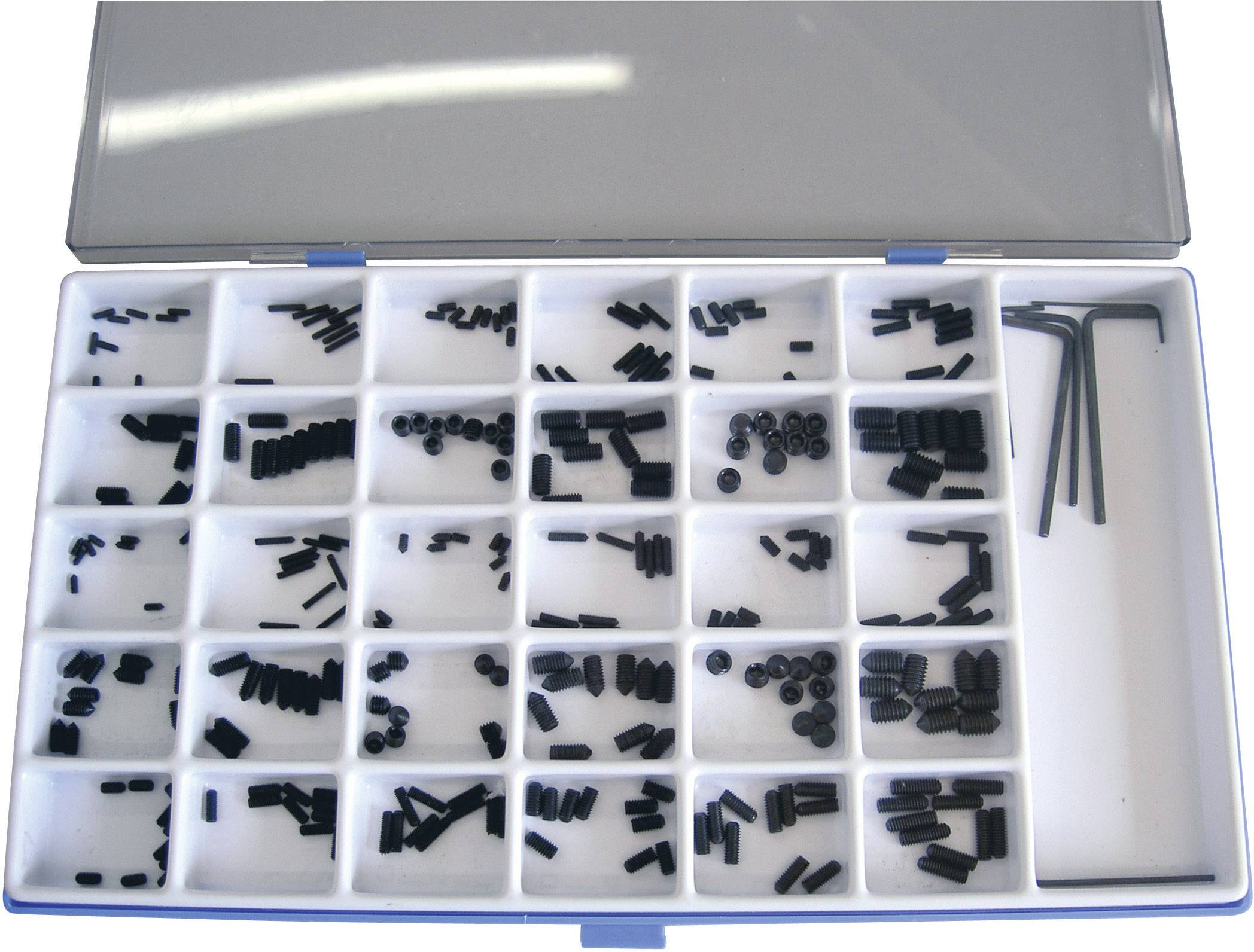 TOOLCRAFT 886327 Madenschrauben-Sortiment Stahl 306St.