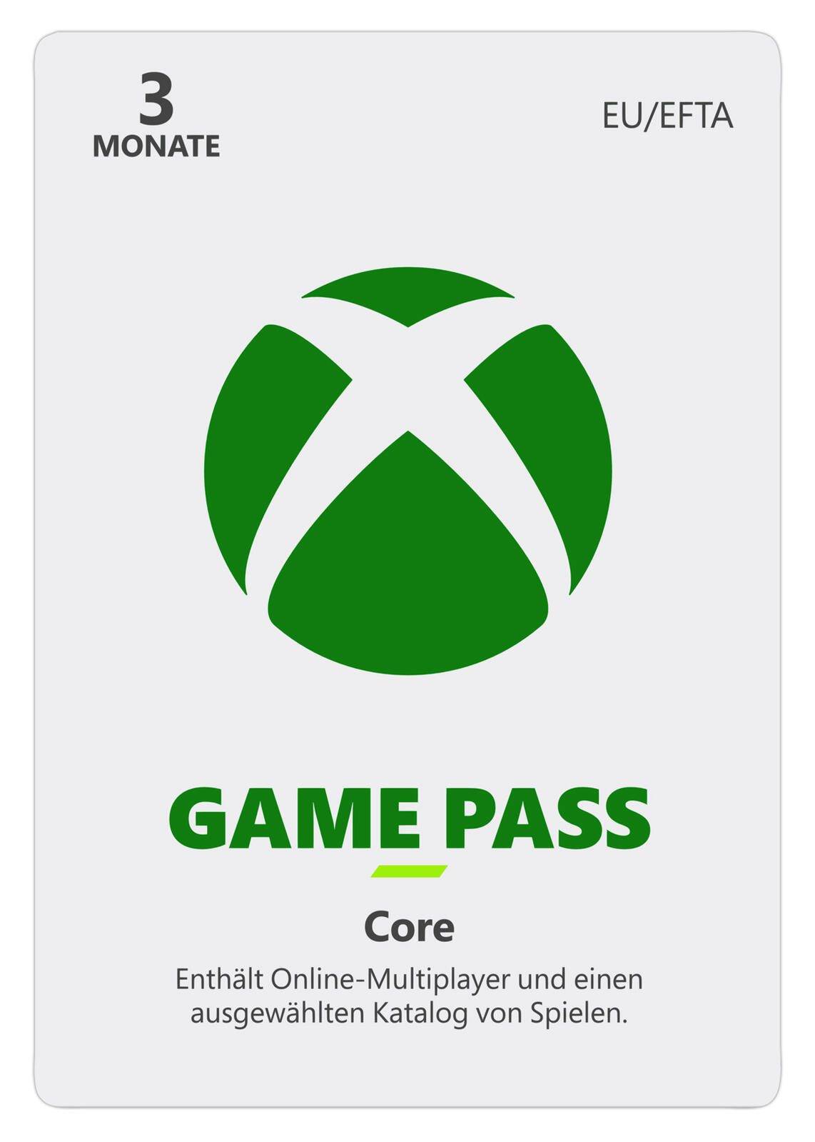 Microsoft Xbox Game Pass Core 3 Monate ESD Download
