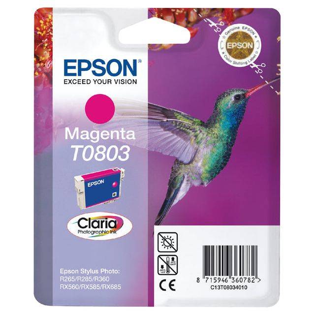 Epson T0803 - 7.4 ml - Magenta - Original - Blisterverpackung - Tintenpatrone -