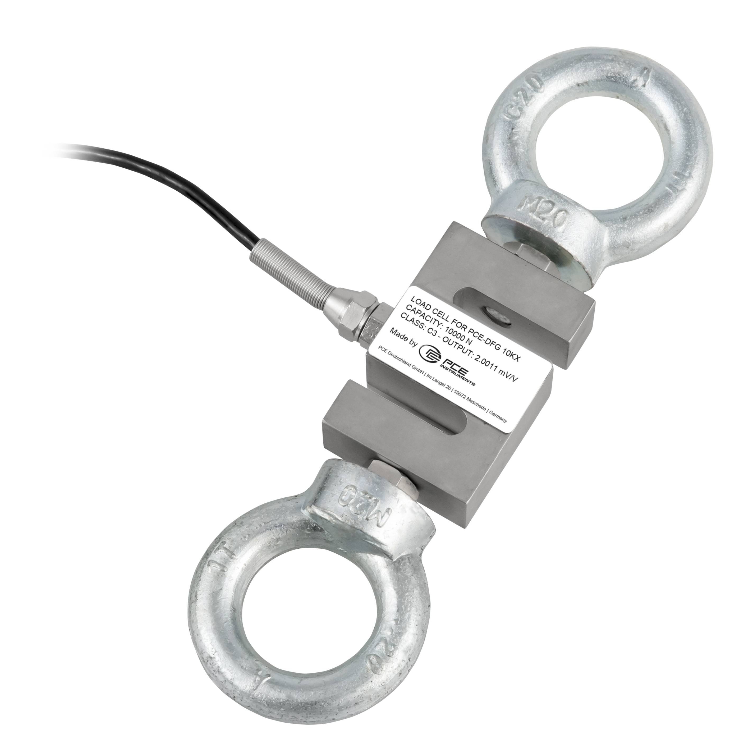 PCE Instruments PCE-DFG 10K X Kraftmessgerät 0 - 10000 N Werksstandard (ohne Zertifikat)