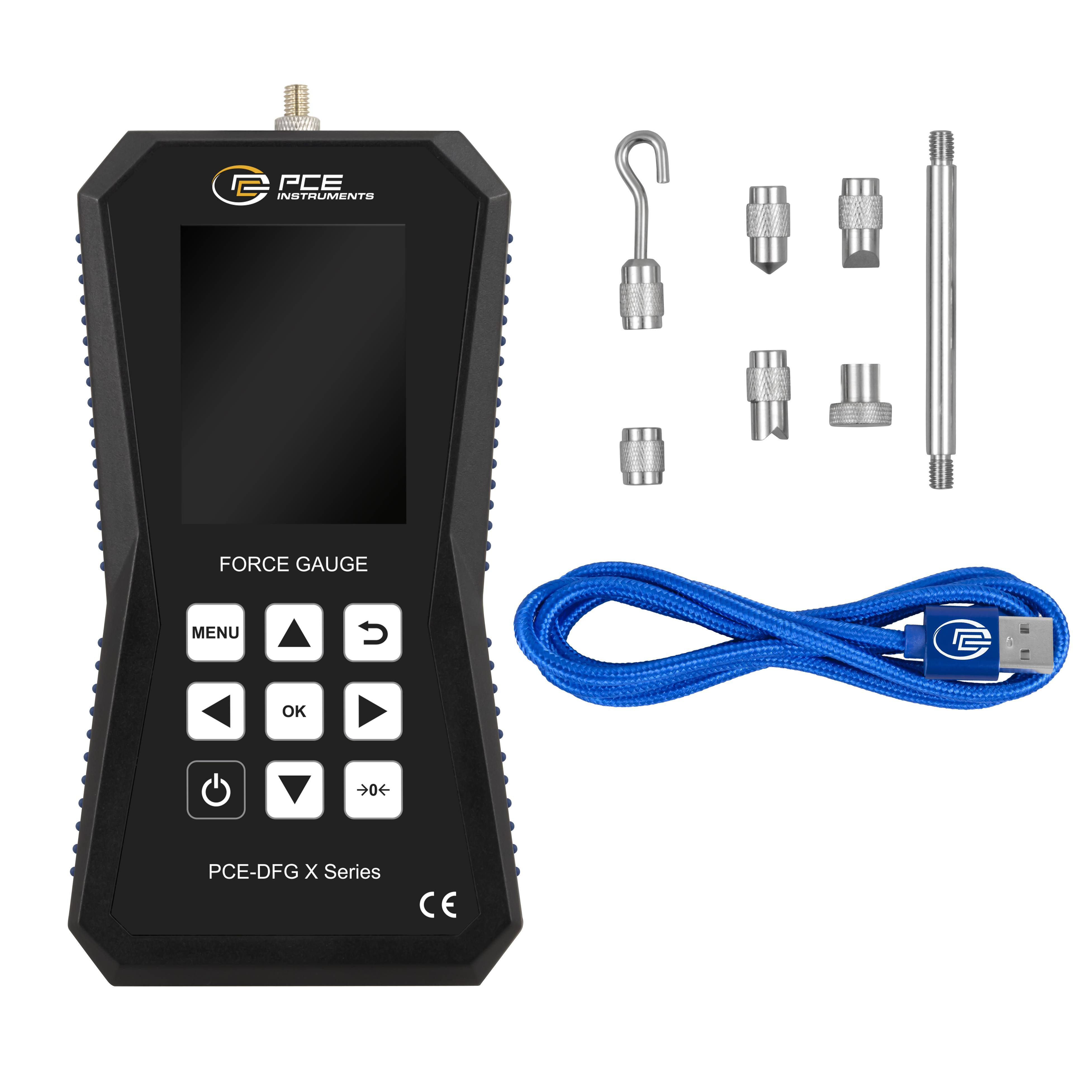 PCE Instruments Kraftmessgerät PCE-DFG 10 X |10N |7.200 Hz |Genau ±0,05 % F.S. |Speicher |Software |Kalibriererinnerung