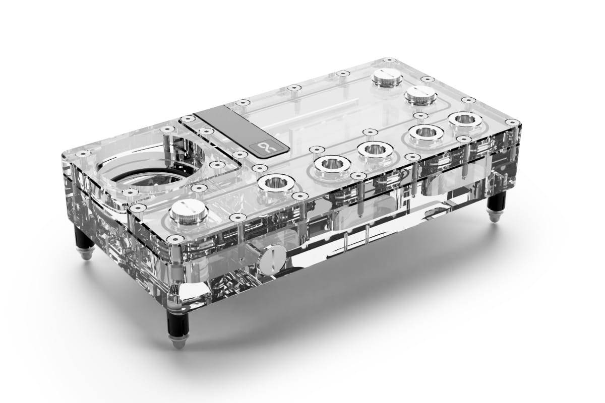 Alphacool Core Distro Plate - Behälter - Acryl - Transparent - 3-Pin JST + 3-Pin