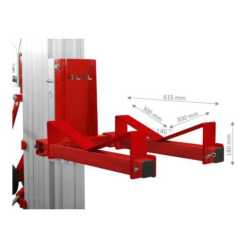 GUIL ACT-01/L - Rohrwiege passend für Material-Lift TORO-A/ B/ C/ D-Serie - in rot