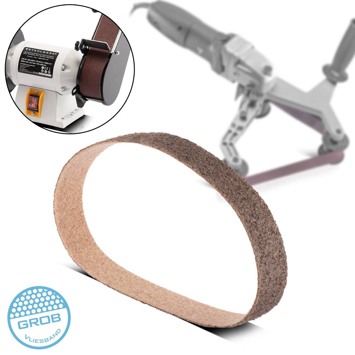 STAHLWERK Schleifvlies grobe Körnung 40 x 760 mm für Schleifgeräte