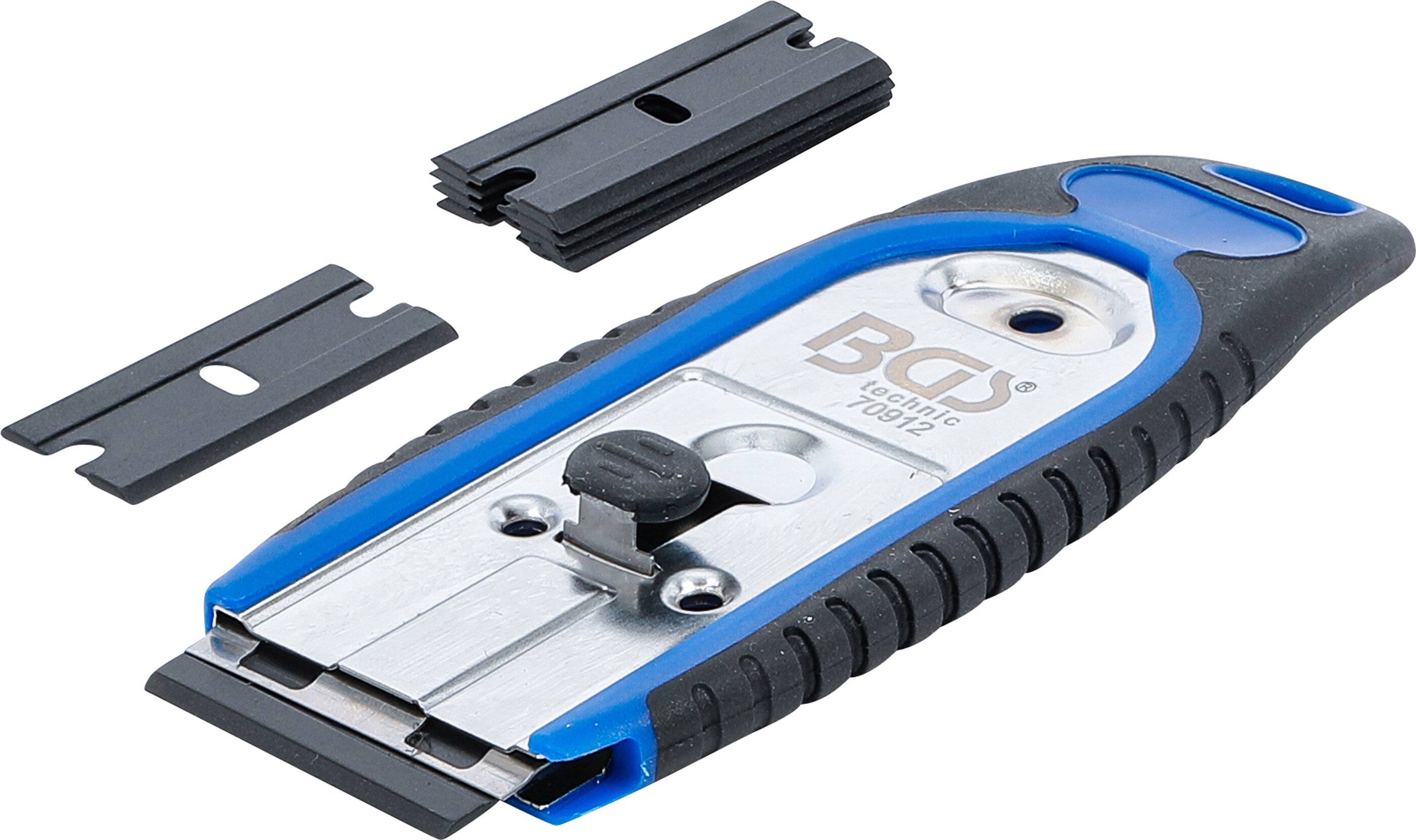 BGS Plakettenschaber 40 mm mit 6 Kunstoff-Schaberklingen - 70912