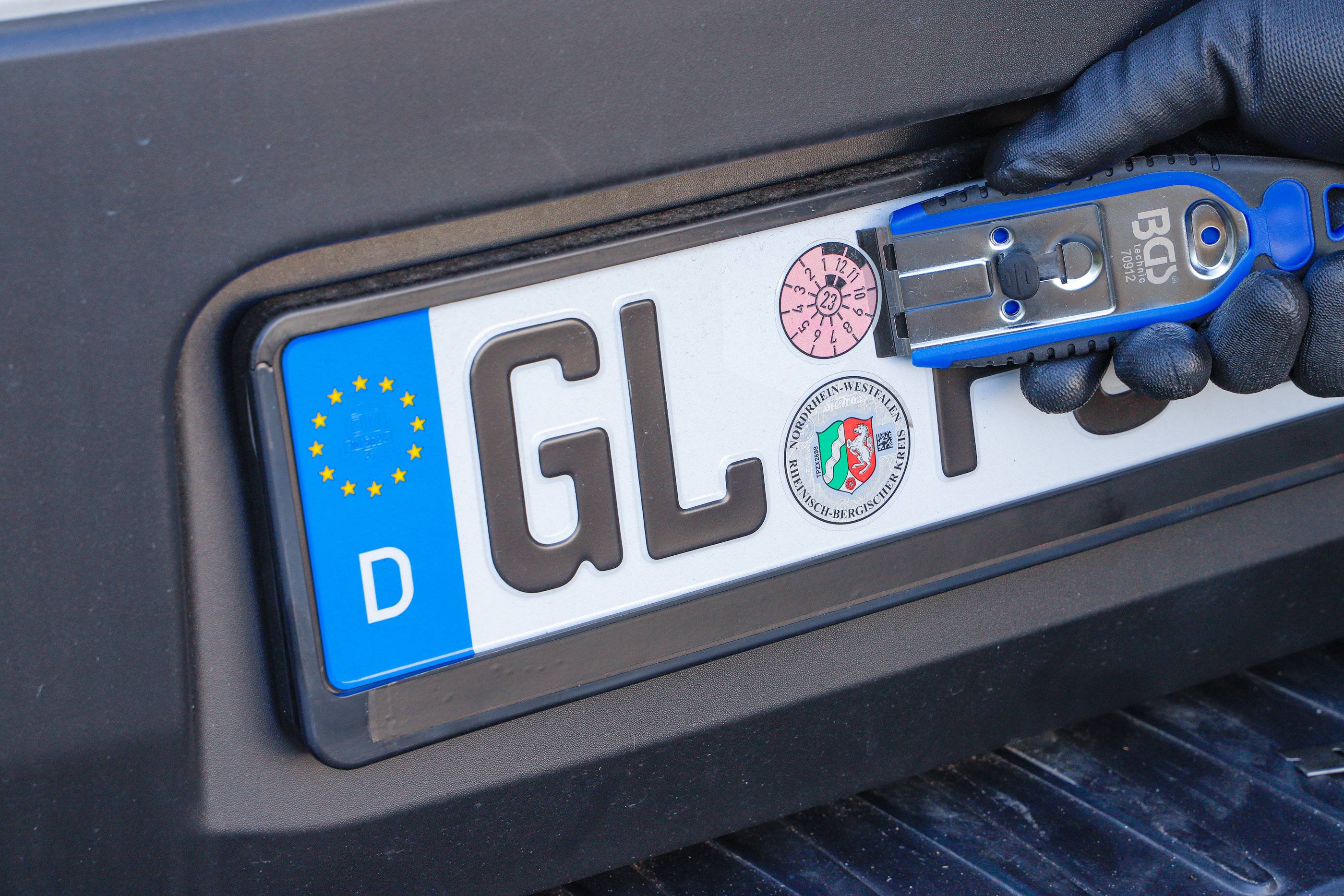 BGS Plakettenschaber 40 mm mit 6 Kunstoff-Schaberklingen - 70912