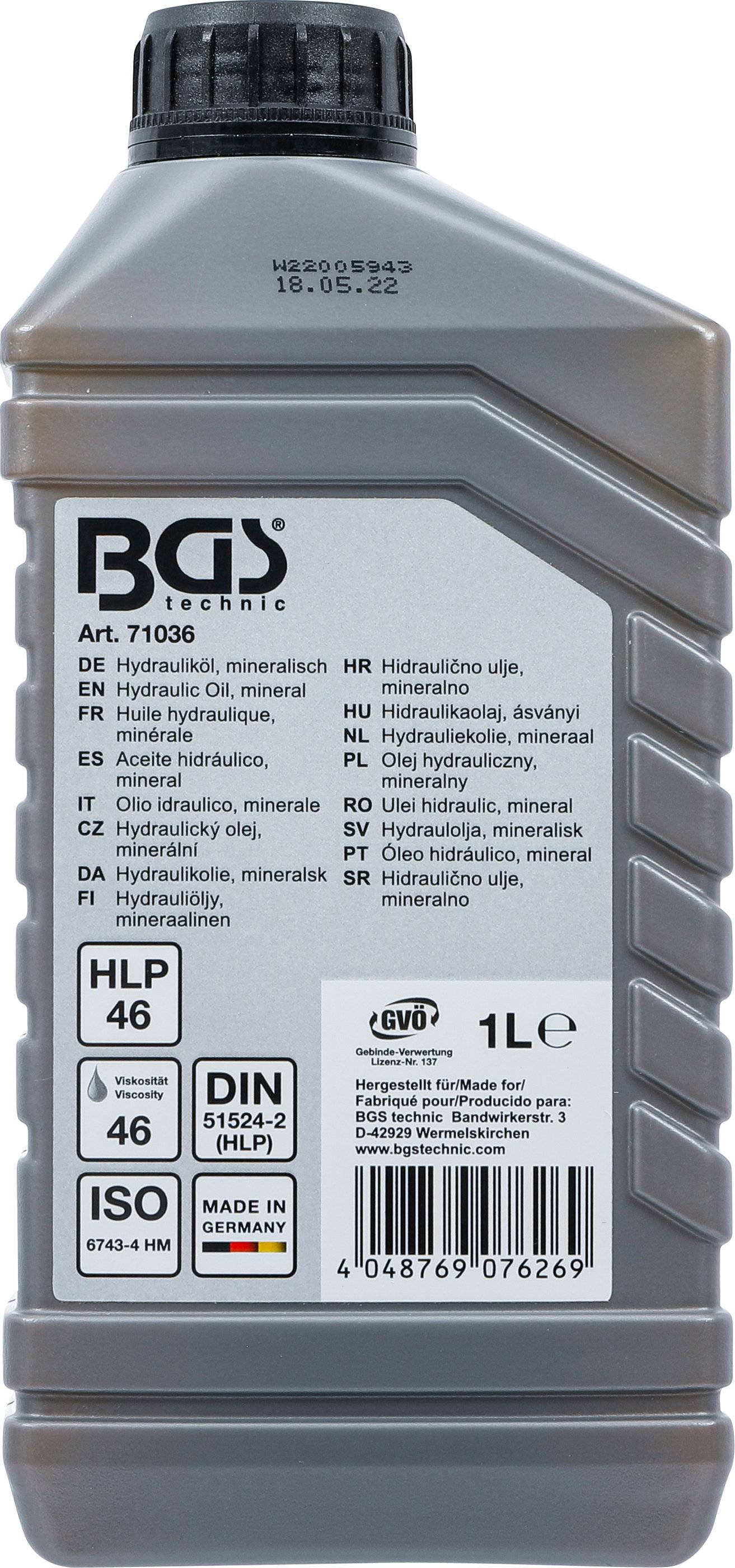 BGS technic Hydrauliköl | mineralisch | 1 l