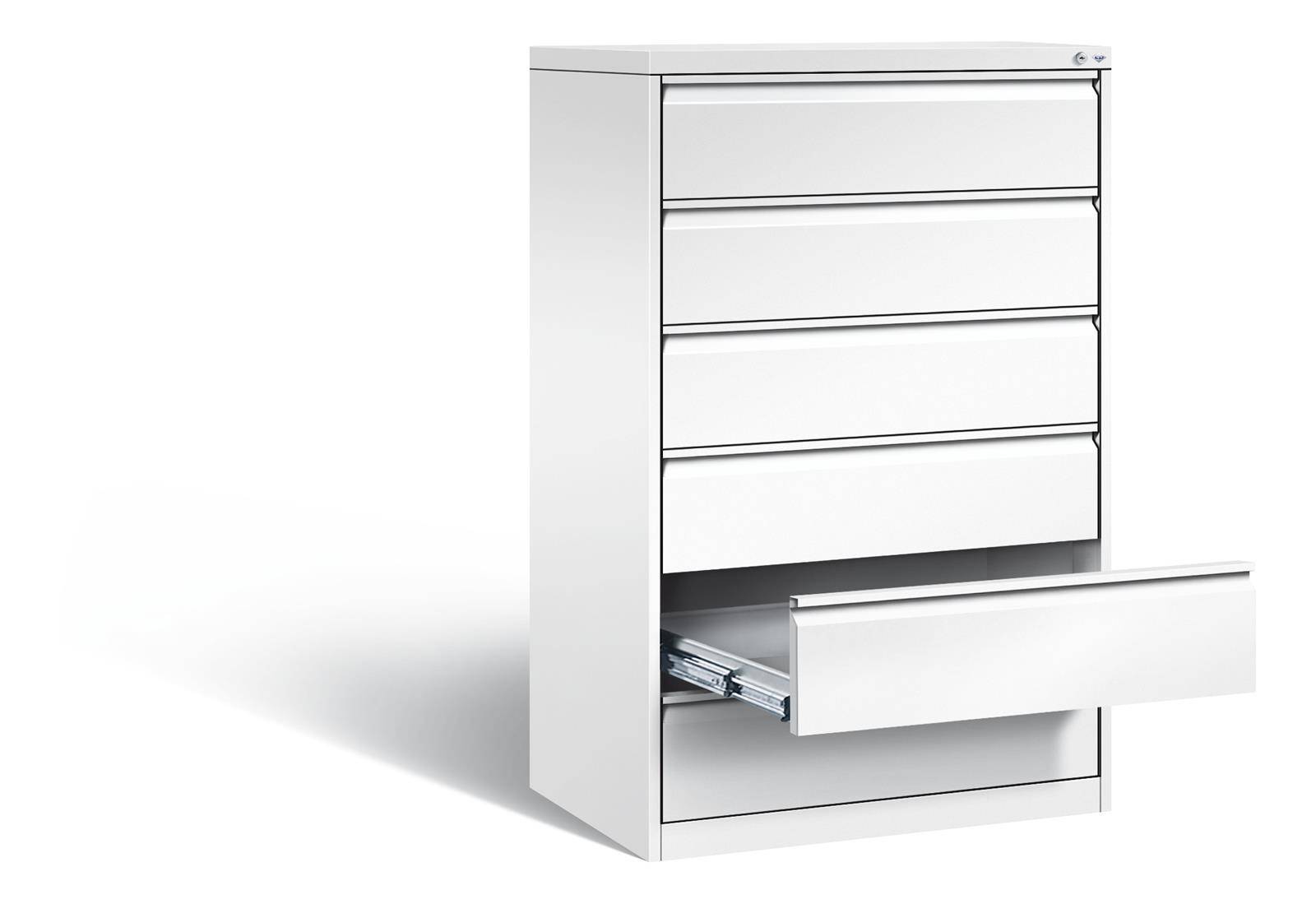 Karteikartenschrank Acurado, Serie Acurado, Korpus: RAL 9016 Verkehrsweiß, Front: RAL 9016 Verkehrsweiß