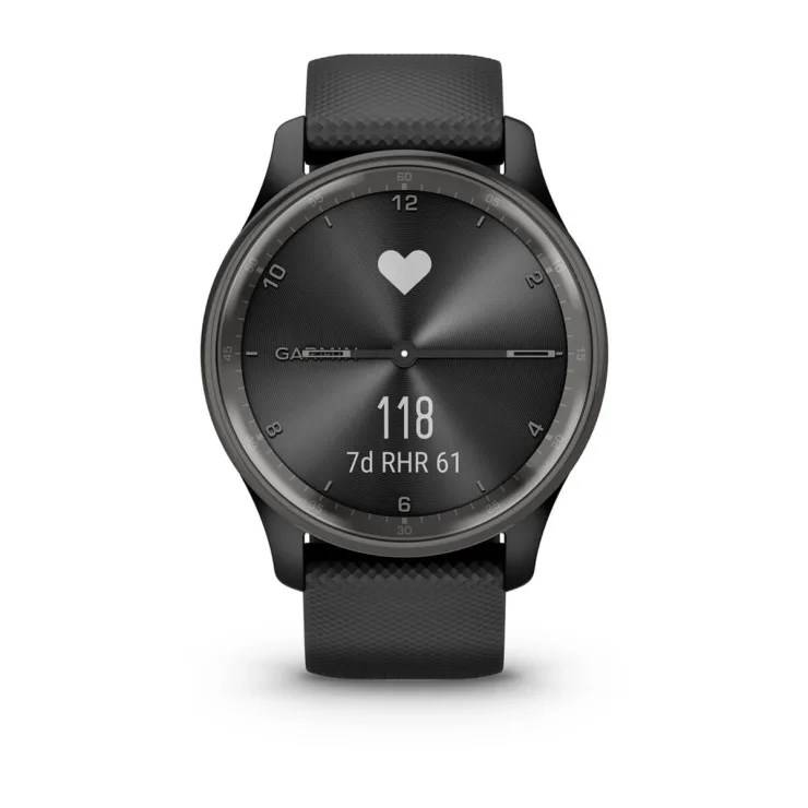 Garmin VIVOMOVE TREND Smartwatch Schwarz, Schiefer-Grau