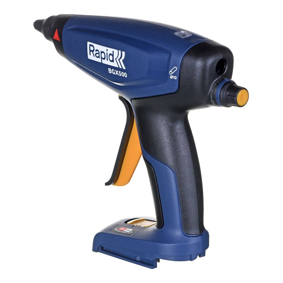 Rapid BGX500, Heißklebepistole, Schwarz, Blau, 14,994 g/min, 12 cm, 3 min, Akku