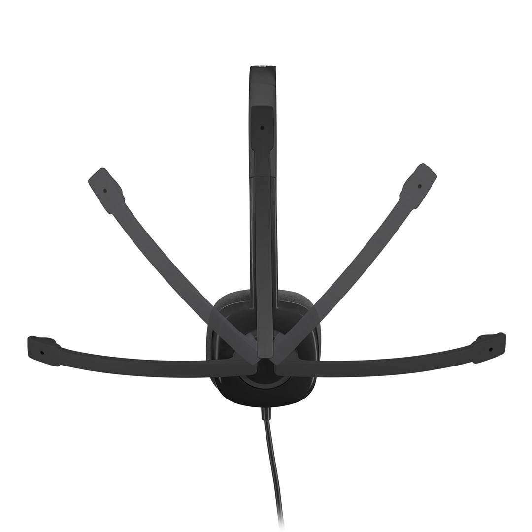 Logitech H151 Computer On Ear Headset kabelgebunden Stereo Schwarz Mikrofon-Rauschunterdrückung, Noise Cancelling Lautstärkeregelung, Mikrofon-Stum