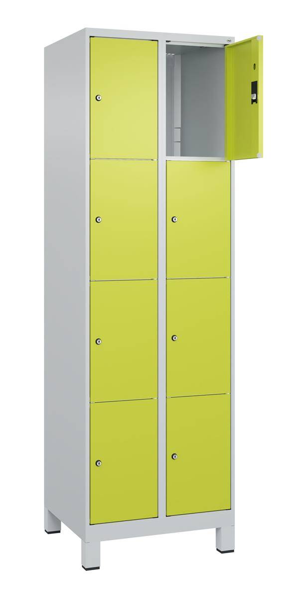 Schließfachschr Classic PLUS 2x4F 1950x600x500 lgr/cgn