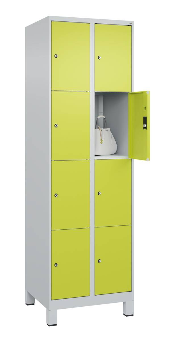 Schließfachschr Classic PLUS 2x4F 1950x600x500 lgr/cgn