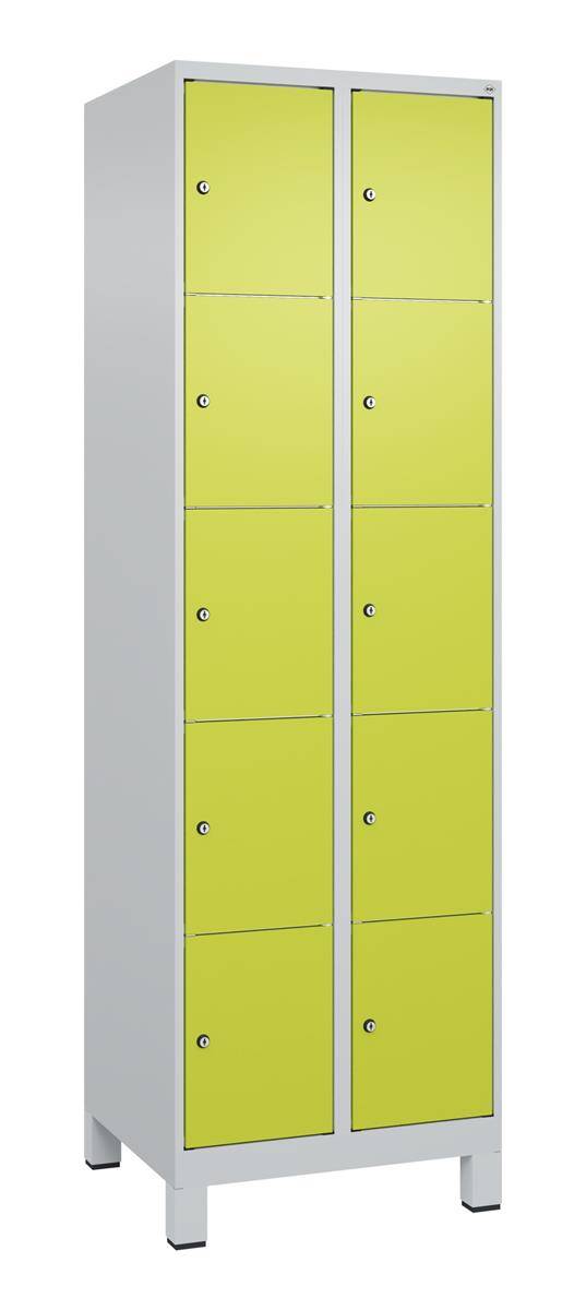 Schließfachschr Classic PLUS 2x5F 1950x600x500 lgr/cgn