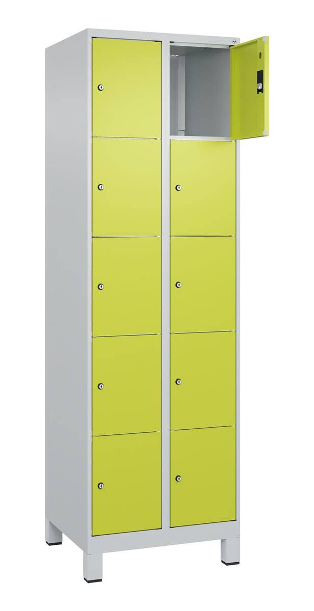 Schließfachschr Classic PLUS 2x5F 1950x600x500 lgr/cgn