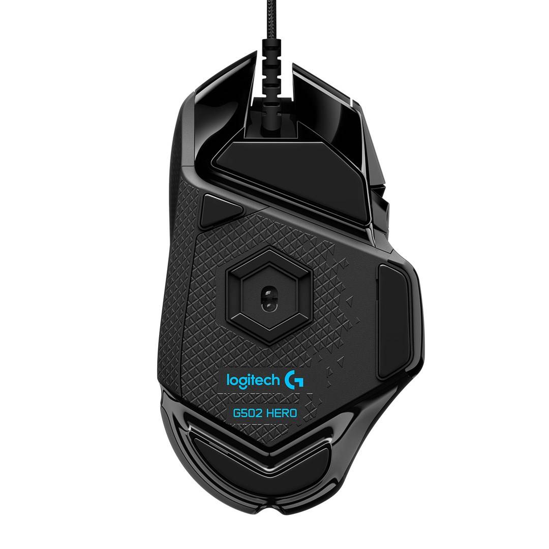 Logitech G502 Hero Gaming-Maus USB Optisch Schwarz 11 Tasten 16000 dpi Beleuchtet, Integrierter Profilspeicher, Gewichts-Tuning