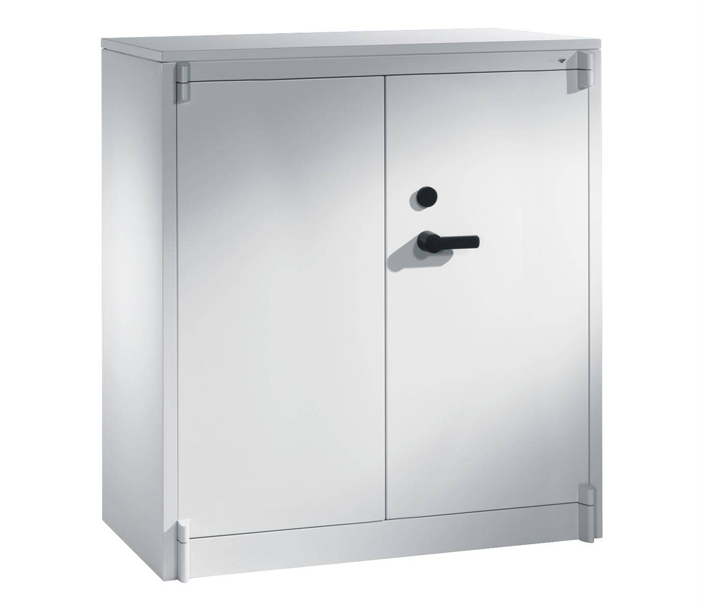 Feuergeschützter Stahlschrank gemäß DIN 4102 HxBxT 1226 x 1200 x 500 mm lichtgrau. C+P 907158 49