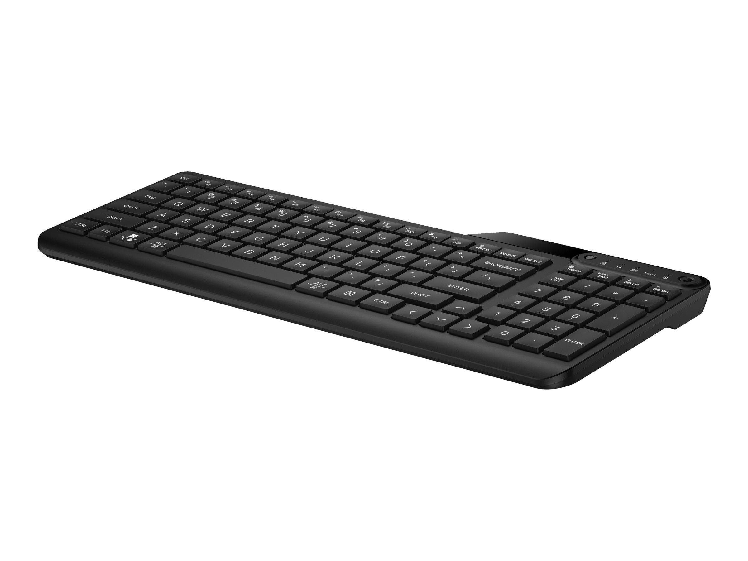 HP 475 - Tastatur - Dual-Mode, Multi-Device, kompakt, 2-Zonen-Layout, geringer Tastenhub, 12 programmierbare Tasten