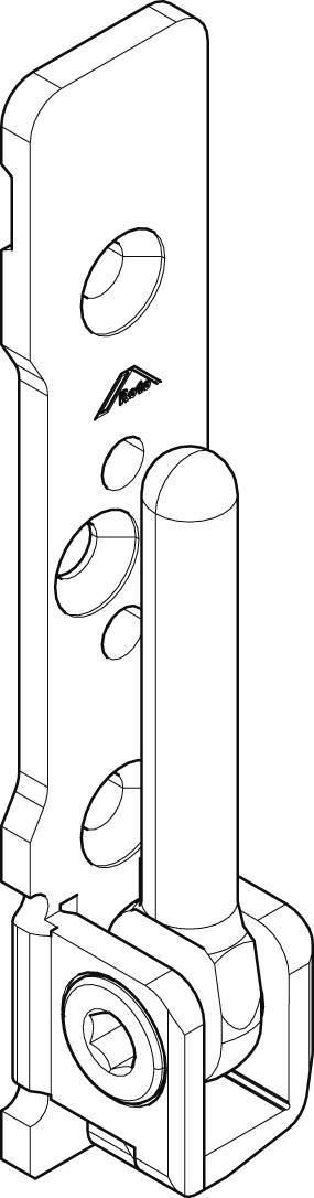 ROTO Ecklager Holz E5 12/18-9 mit Bohrzapfen rechts seitenverstellbar