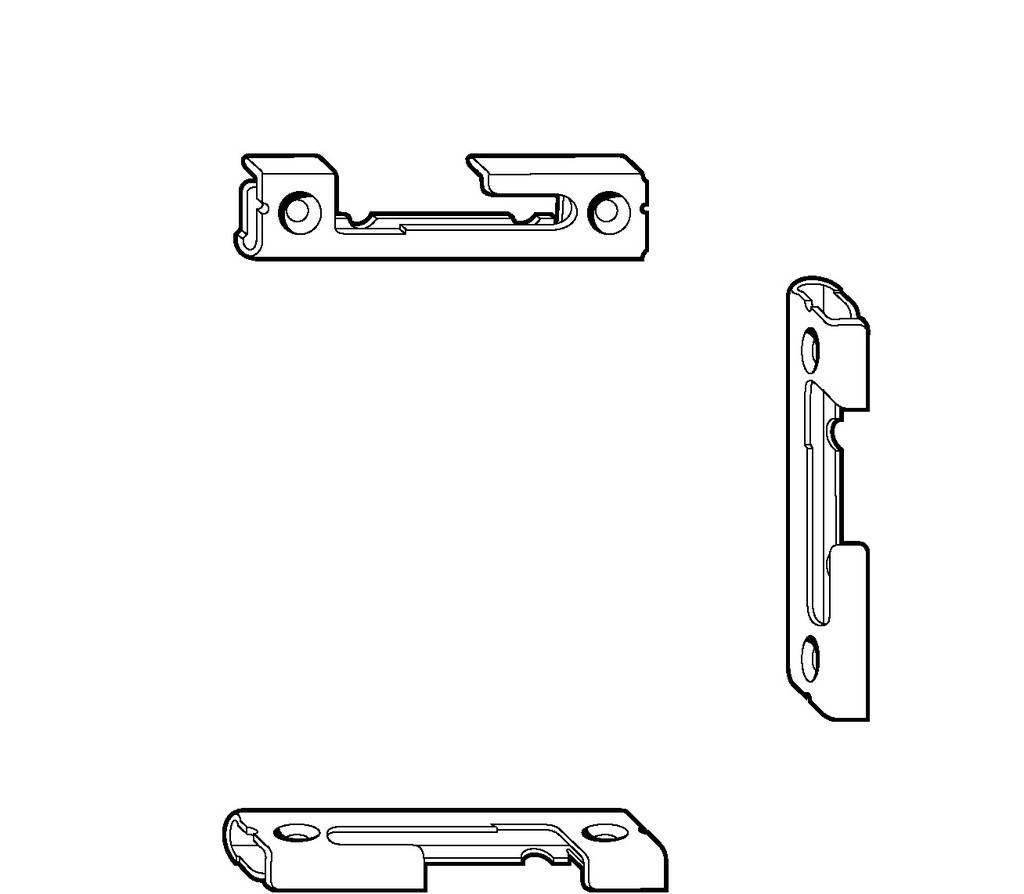 Roto NT Sicherheitsschließstück, Stahl, Eurofalz 18 mm, Rechts, VE100
