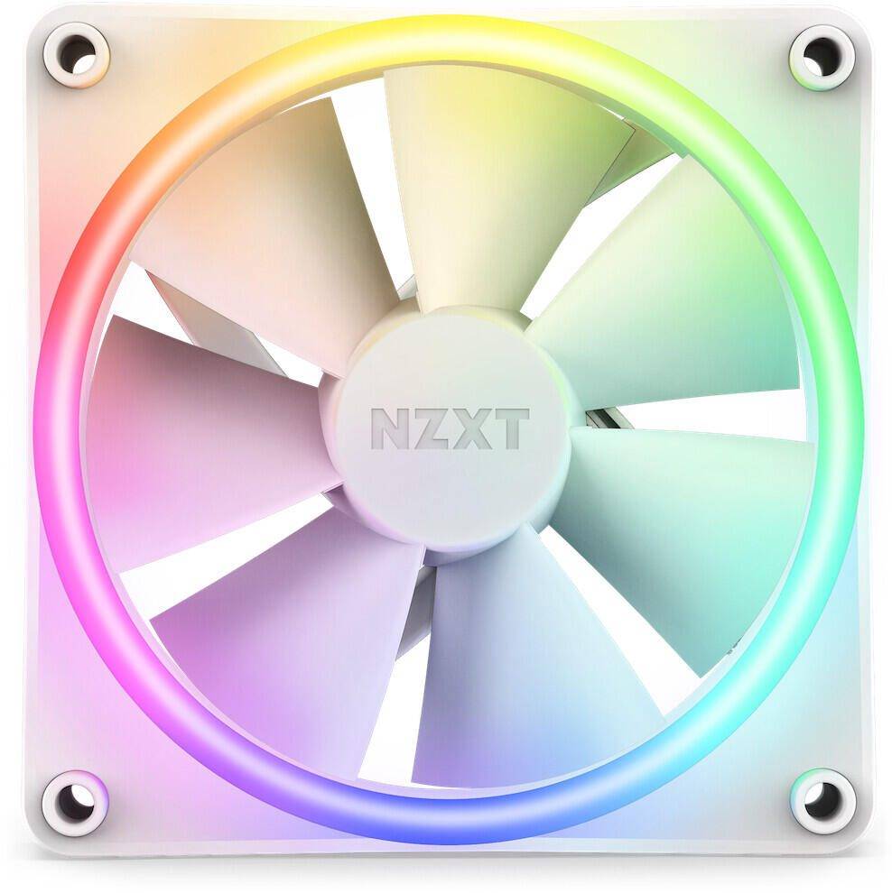NZXT F120 RGB DUO - Gehäuselüfter, Weiß (120mm, 20xLED) RF-D12SF-W1