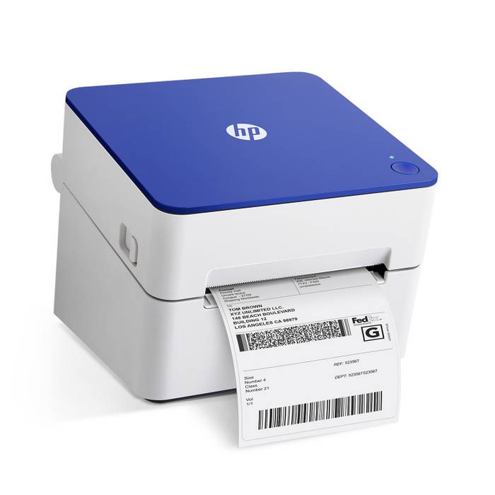 HP HPKE203, Thermodirekt, 300 x 300 DPI, 127 mm/sek, Kabelgebunden, Blau, Weiß