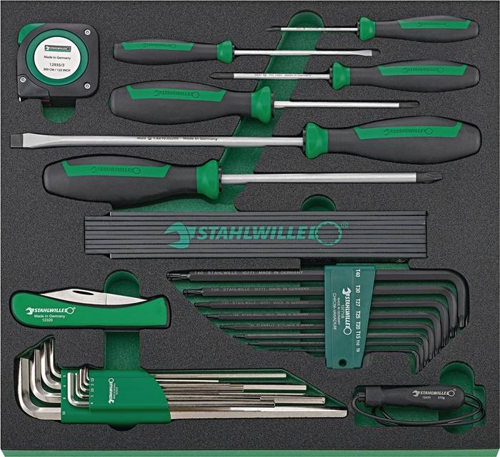 Werkstattwa. 93/157QR B877xT481xH1000mm 500kg 6 Schubl.157tlg.Stahlbl.STAHLWILLE