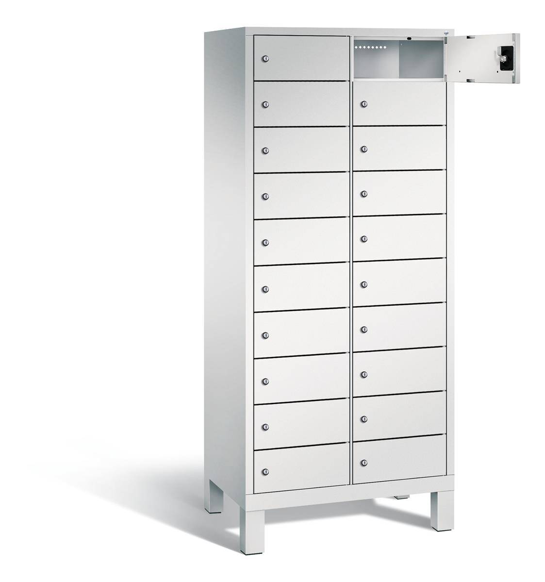 C+P Schließfachschrank Evolo, H1700xB810xT500mm, 7035/7035