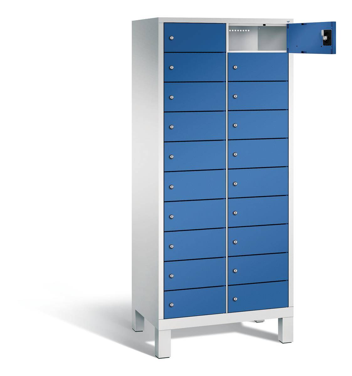 C+P Schließfachschrank Evolo, H1700xB810xT500mm, 7035/5010