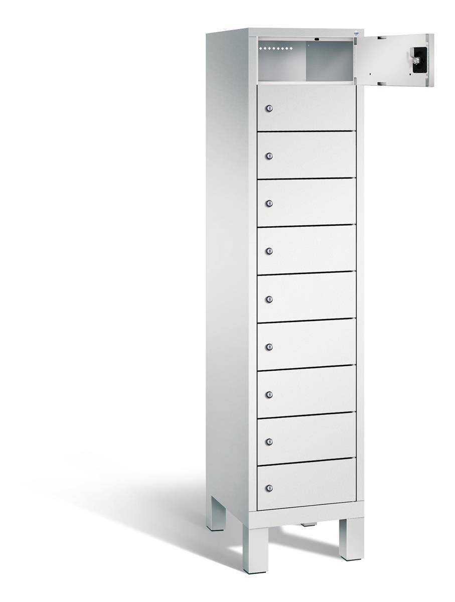 C+P Schließfachschrank Evolo, H1850xB420xT500mm, 7035/7035