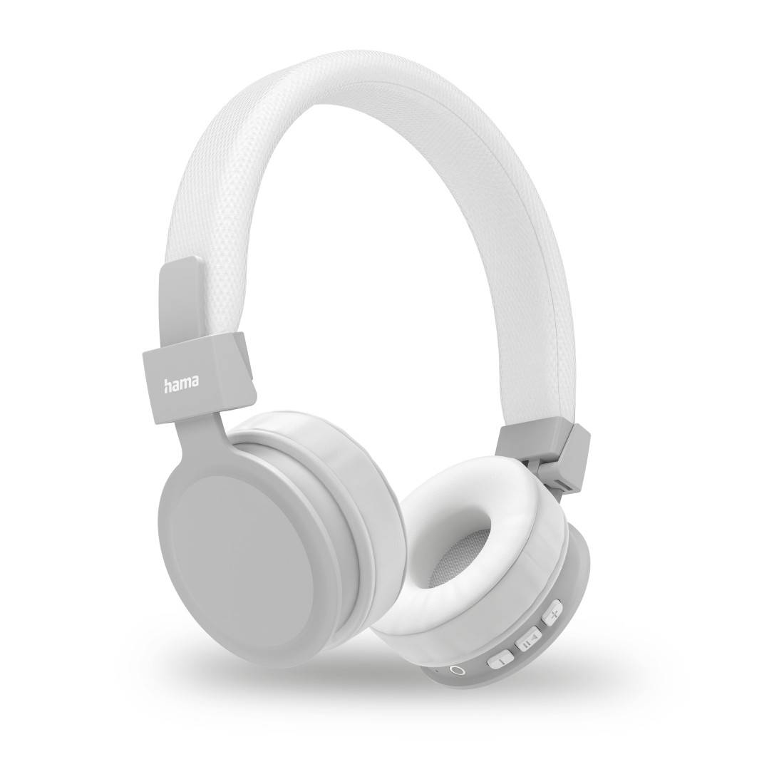 hama 00184197 Bluetooth®-Kopfhörer "Freedom Lit II", On-Ear, faltbar, mit Mikrofon, Weiß