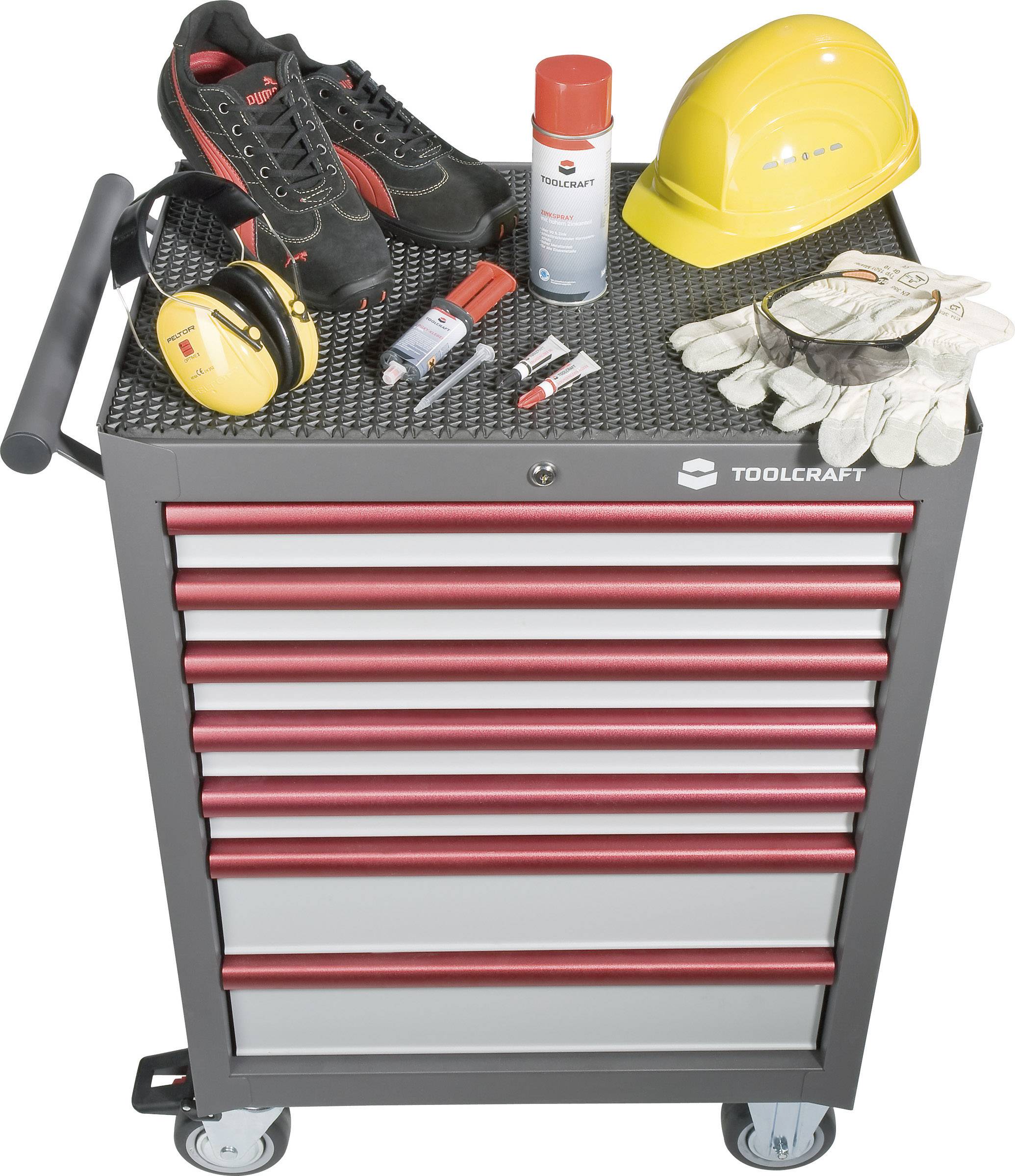 TOOLCRAFT 887089 Werkstattwagen Herstellerfarbe: Grau, Anthrazit, Rot