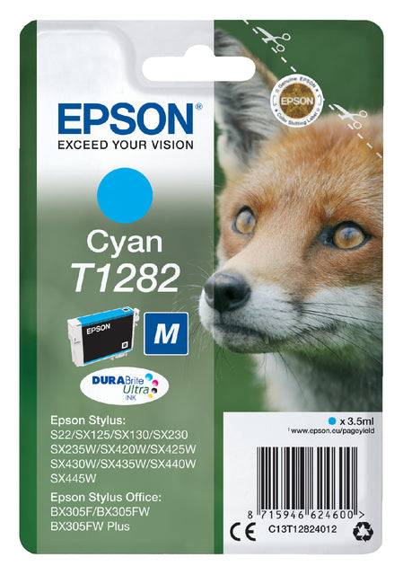 Tintenpatrone Epson T1282 blau | Blister mit 1 Stück
