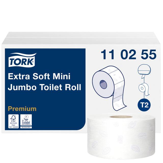 Tork - Toilettenpapier T2 Mini Premium 3 Schicht 110255 | Box A 12 Roll