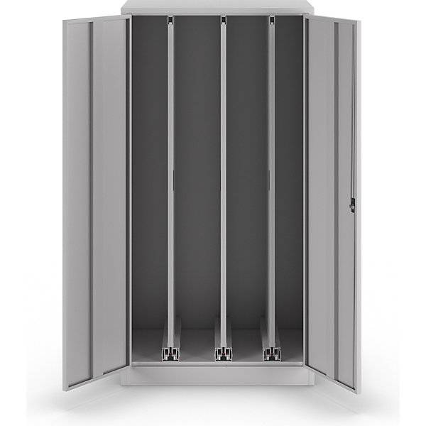 Vertikalauszugsschrank H1950xB1000xT600 mm 3 Auszüge RAL 7035