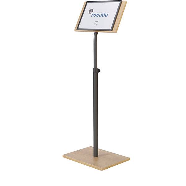 Infoständer NATURAL HxBxT 1320 x 400 x 300 mm für DIN A4. 656348 49 Bodenaufsteller