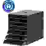Schubladenbox IDEALBOX PLUS schwarz 1712001058, DIN C4 mit 7 Schubladen