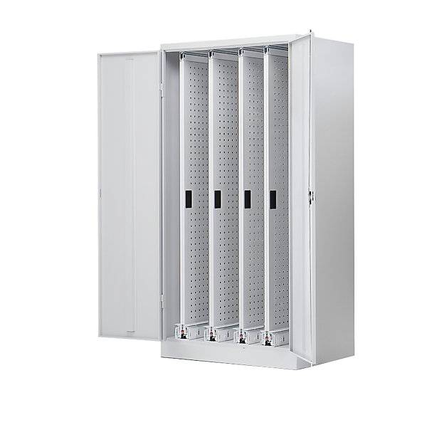 Vertikalauszugsschrank H1950xB1000xT600 mm 4 Auszüge RAL 7035