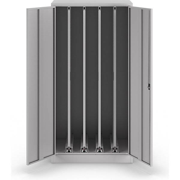 Vertikalauszugsschrank H1950xB1000xT600 mm 4 Auszüge RAL 7035