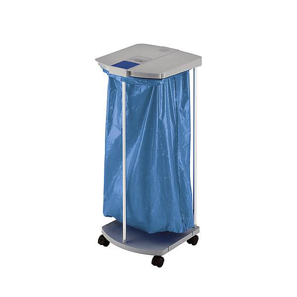 Müllsackständer mit 250 blauen Wertstoffsäcken ProfiLine MSS XXXL 120 l HxBxT 1000 x 430 x 450 mm fahrbar.