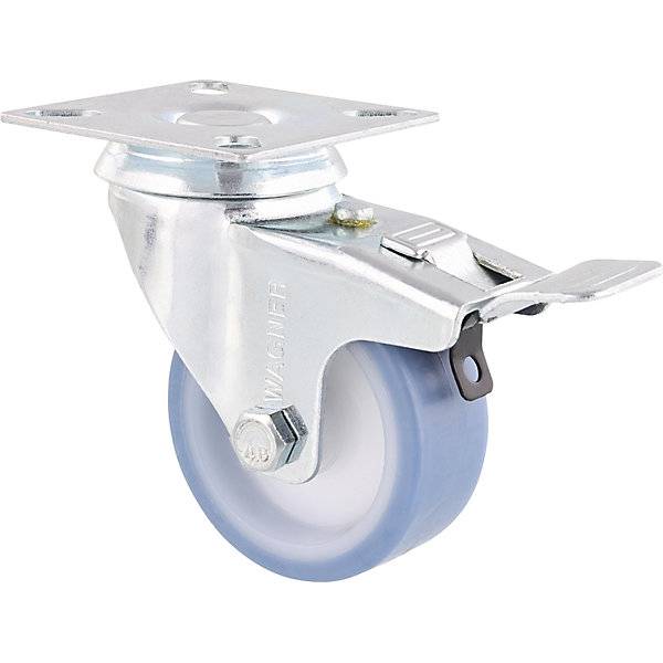 Apparate-Lenkrollen ECO Rad-Ø 50 mm VE 4 Stk TPR Lenkrolle mit Feststeller. Wagner 747306 49