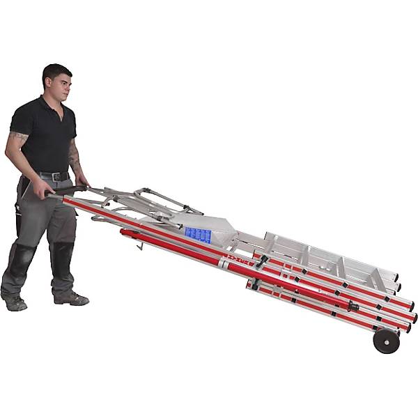 Hymer Plattformleiter Protect+ mit Teleskopausleger und Sicherheitstüren 3-5 Sprossen