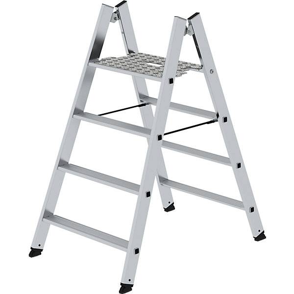 Munk Klapptritt beidseitig begehbar Alu natur 4 Stufen 451207-YY