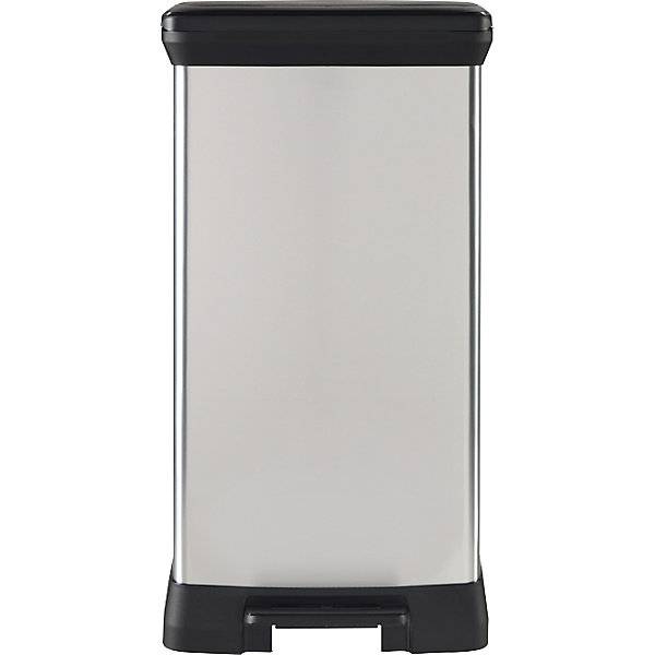 Tretmülleimer DECOBIN eckig Volumen 2 x 23 l HxBxT 730 x 300 x 400 mm silber. 772876 49 Abfallbehälter