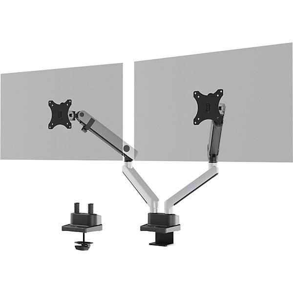 DURABLE SELECT PLUS - Befestigungskit (Gelenkarm, Klammer, Schraubmontage) - für 2 LCD-Displays - Kunststoff, Aluminium,