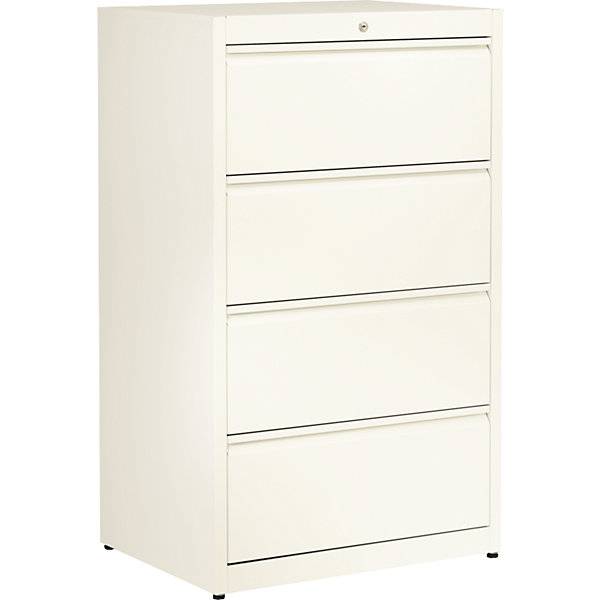 MAUSER Hängeregistraturschränke, zweibahnig, 4 Schubladen, Griffleiste, reinweiß