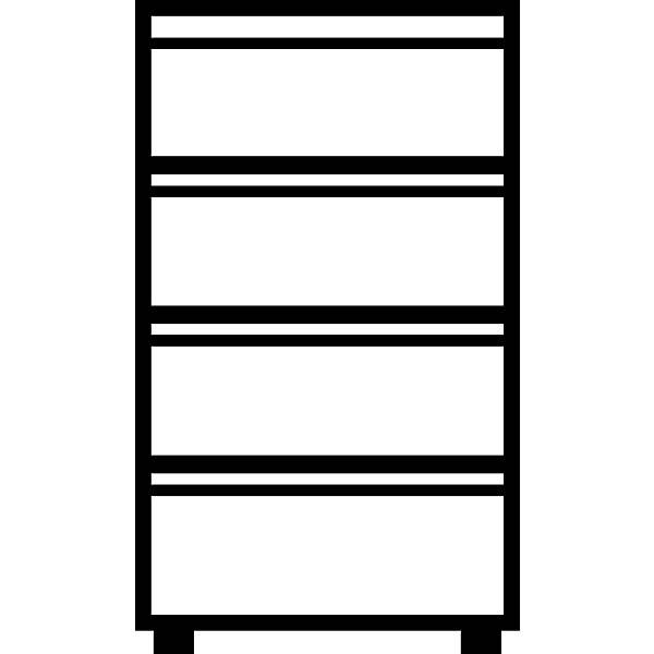 MAUSER Hängeregistraturschränke, zweibahnig, 4 Schubladen, Griffleiste, reinweiß