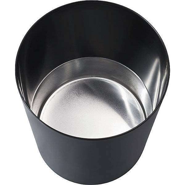 Sicherheitspapierkorb mit Aluminium-Einsatz Volumen 13 l Ø 245 mm schwarz. ZWINGO 744080 49