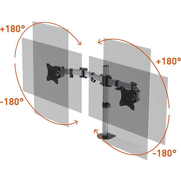 Monitorhalterung SELECT für 2 Monitore silber. DURABLE 730995 49