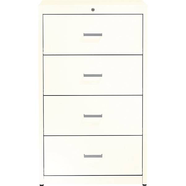 MAUSER Hängeregistraturschränke, zweibahnig, 4 Schubladen, Bügelgriff, reinweiß